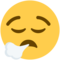 Face Exhaling emoji on Twitter